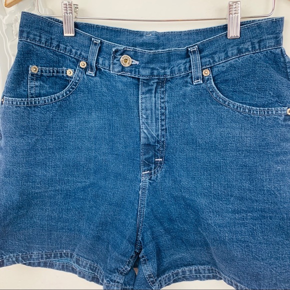 Vintage Riveted By Lee / High Waist Jean Shorts - Picture 3 of 8